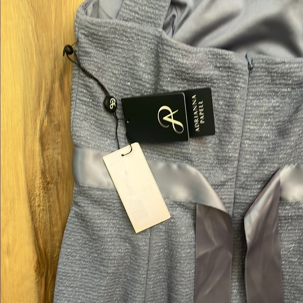 Elegant Blue-Gray Sleeveless Maxi Dress - Picture 4 of 5